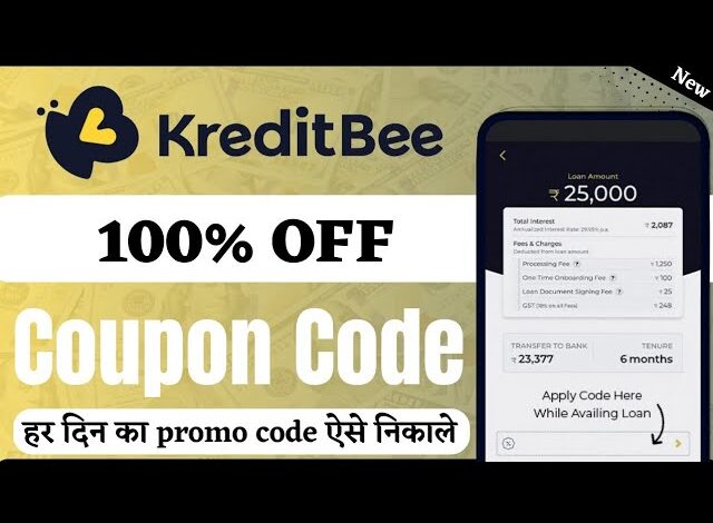 KreditBee Processing Fee Coupon Code Today 100% Off 