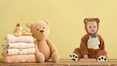 Rs 149 Bear Design Long-Sleeve Baby Jumpsuit from TheSpark Shop