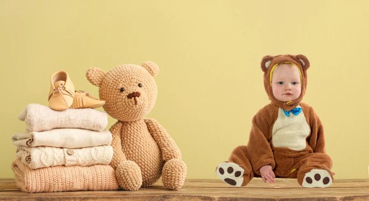 Rs 149 Bear Design Long-Sleeve Baby Jumpsuit from TheSpark Shop